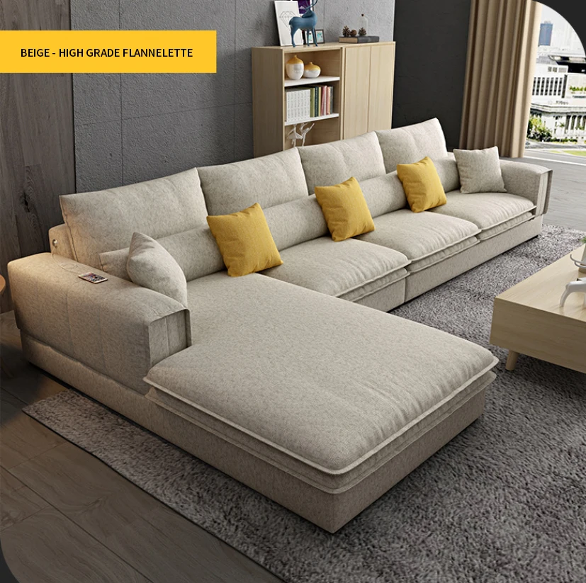 
Wholesale factory new l shaped modern simple furniture set design large sofa sectional combination sofa for living room 