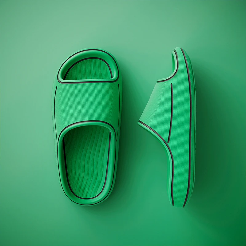 Out Bathroom Anti-slip Shoes Women Thick Platform Slippers Eva Soft Sole Slide Sandals Leisure Men Ladies Indoor Shoes