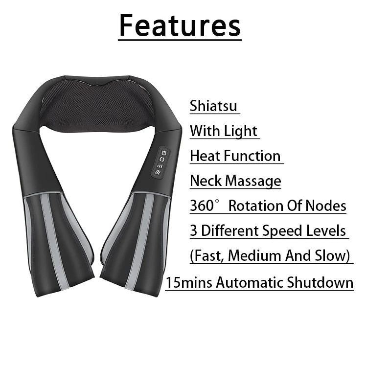 Various Specifications Electric Shiatsu Multifunctional Wireless Neck Shoulder Massage