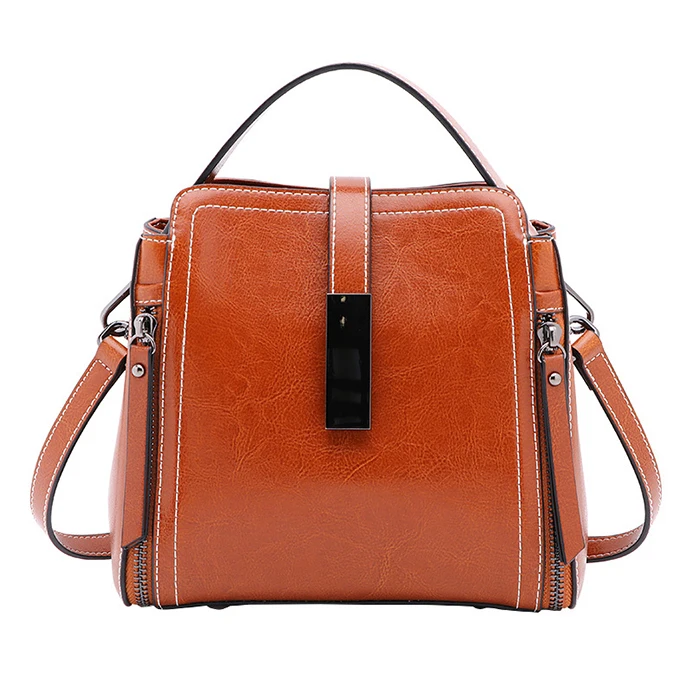 Custom real genuine leather designers hand bags no brand pure real leather handbag hand bags for ladies women