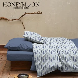 HONEYMOON hot sell 3D fashion printed bed set bedding 3pcs Modern Soft cotton comforter sets for all season