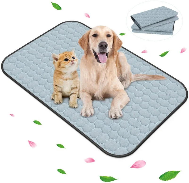 
2 Pack Reusable Washable Dog Puppy Pee Mat Pad Absorbent Waterproof Pet Dog Training Wee Pee Pads 