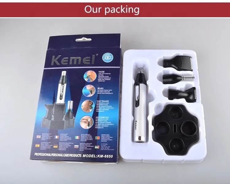  Kemei KM 6650 лучший триммер для бороды и носа машинки стрижки волос на лице