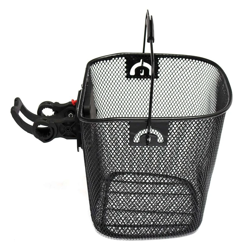 Istaride Mountain Bike Cycling Bicycle Front Foldable Basket Riding Rear Pannier Quick Release Shopping Handle Basket For Bike