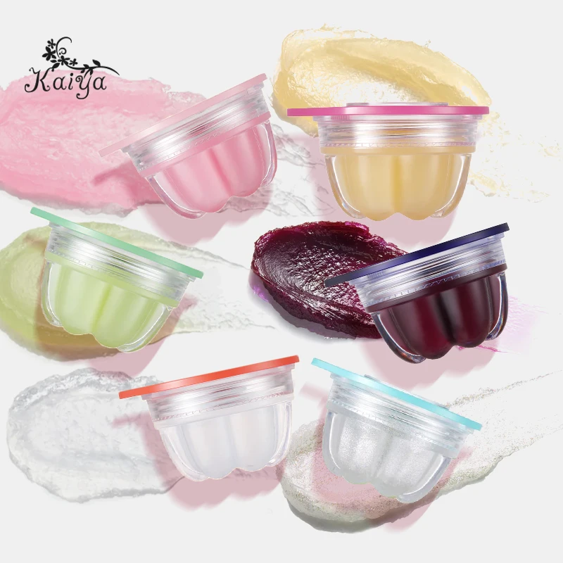 Wholesale Glossy Pink Lips Cream Make Up Cute Clear Multi Sheer Color Moisturizing Sleeping Soothe Dryness Vegan Jelly Lip Mask