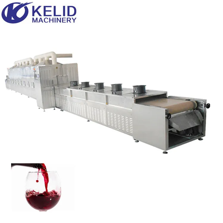 Tunnel - Belt Red Wine Fruit Vinegar Vegetable Drinks Microwave Sterilization Machine
