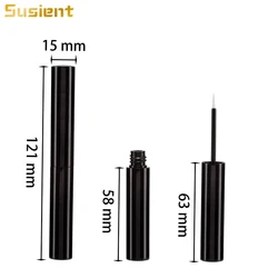 free sample high quality full black empty eyeliner tube private label aluminum empty eyeliner pencil tube with brush