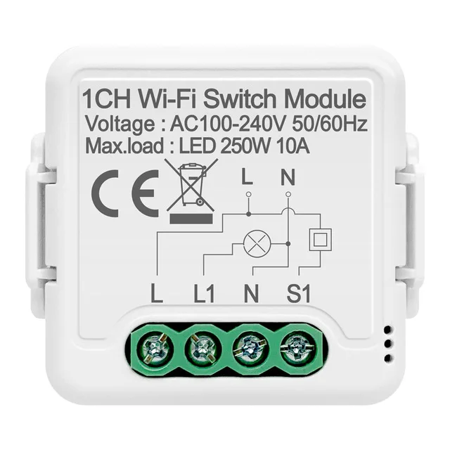 Home Automation Tuya Smart Mini 2Way WiFi Switch Module Relay 1/2/3/4 Channel