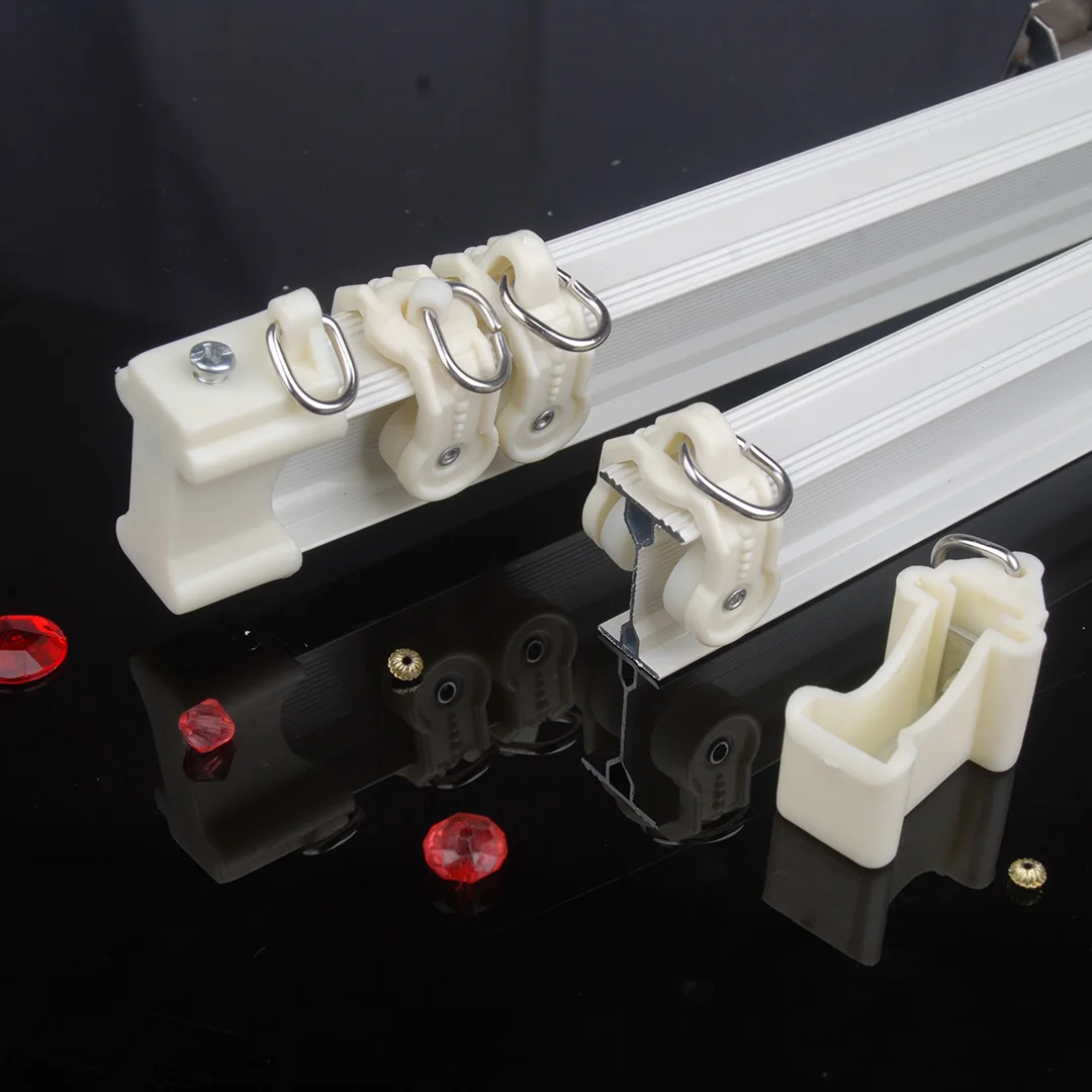 Bendable fold aluminum curtain rod rail hospital window ceiling top mount curtain track railway track hidden curtain rail