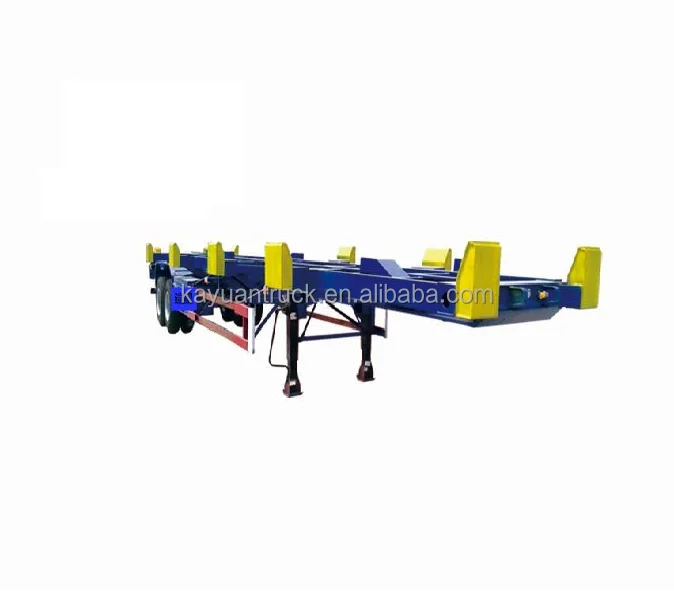 China Manufacture Customised 2Axles 20ft 40ft Skeleton Gooseneck Semi Trailer Container Transport Chassis Skeletal Semitrailer