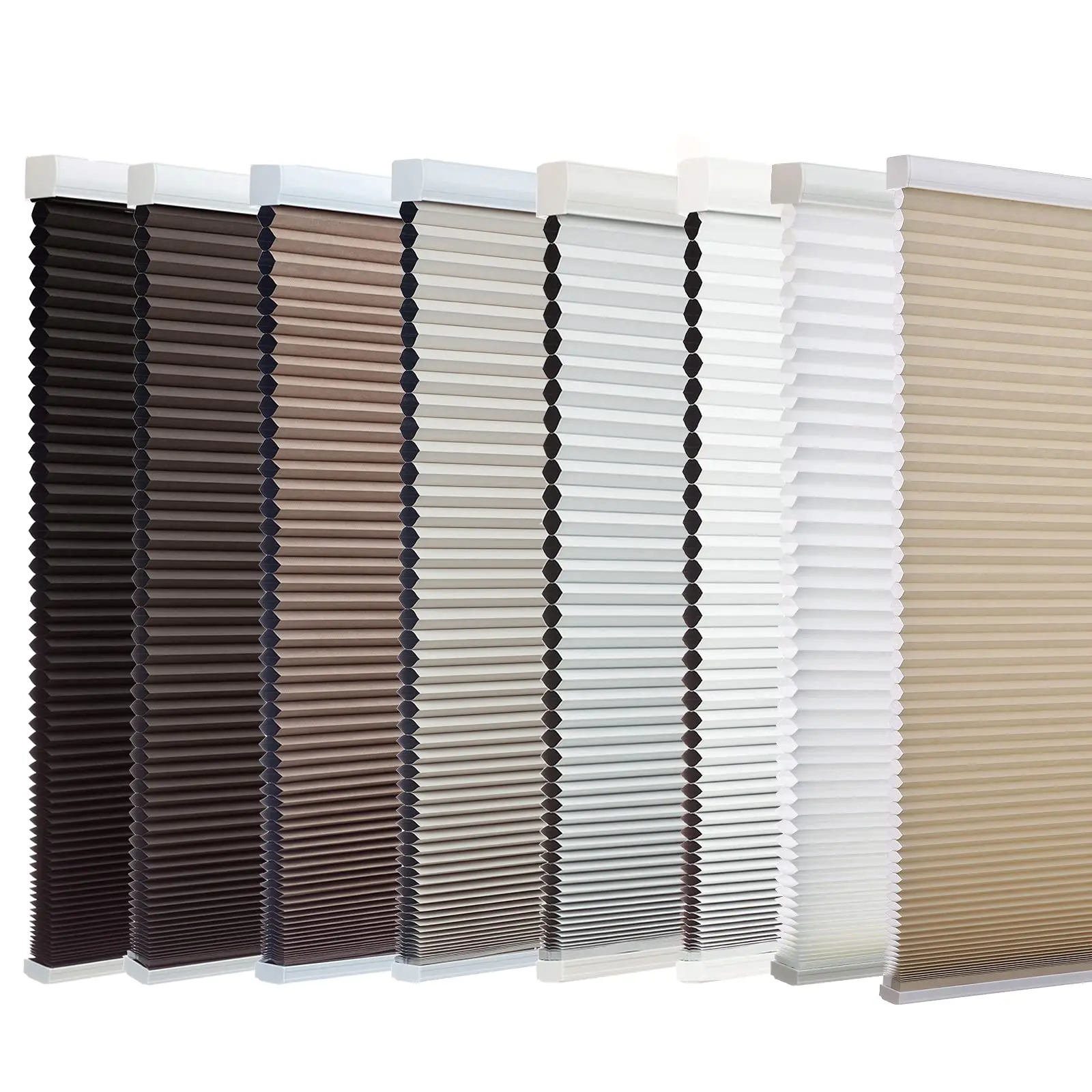FREE SAMPLE Cordless & Light Filtering Cellular Shade, Pleated Honeycomb Shade Soundproofing Blackout Curtain Honeycomb Blind