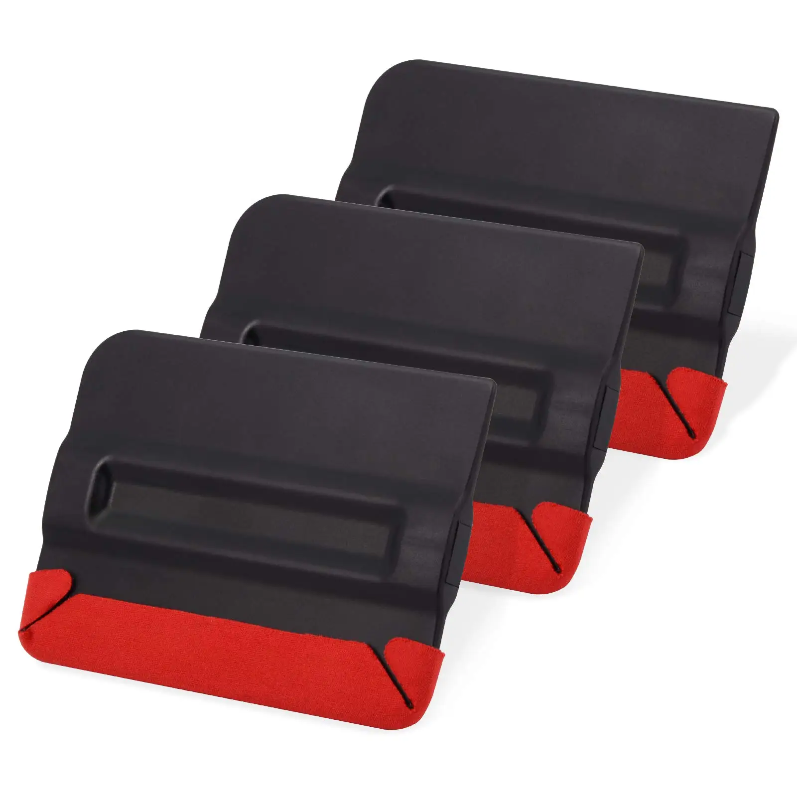 Vinyl Felt Squeegee 4 Inch Built in Magnet with Big Buffer Felt Edge for Car Vinyl Scraper Decal Applicator Too