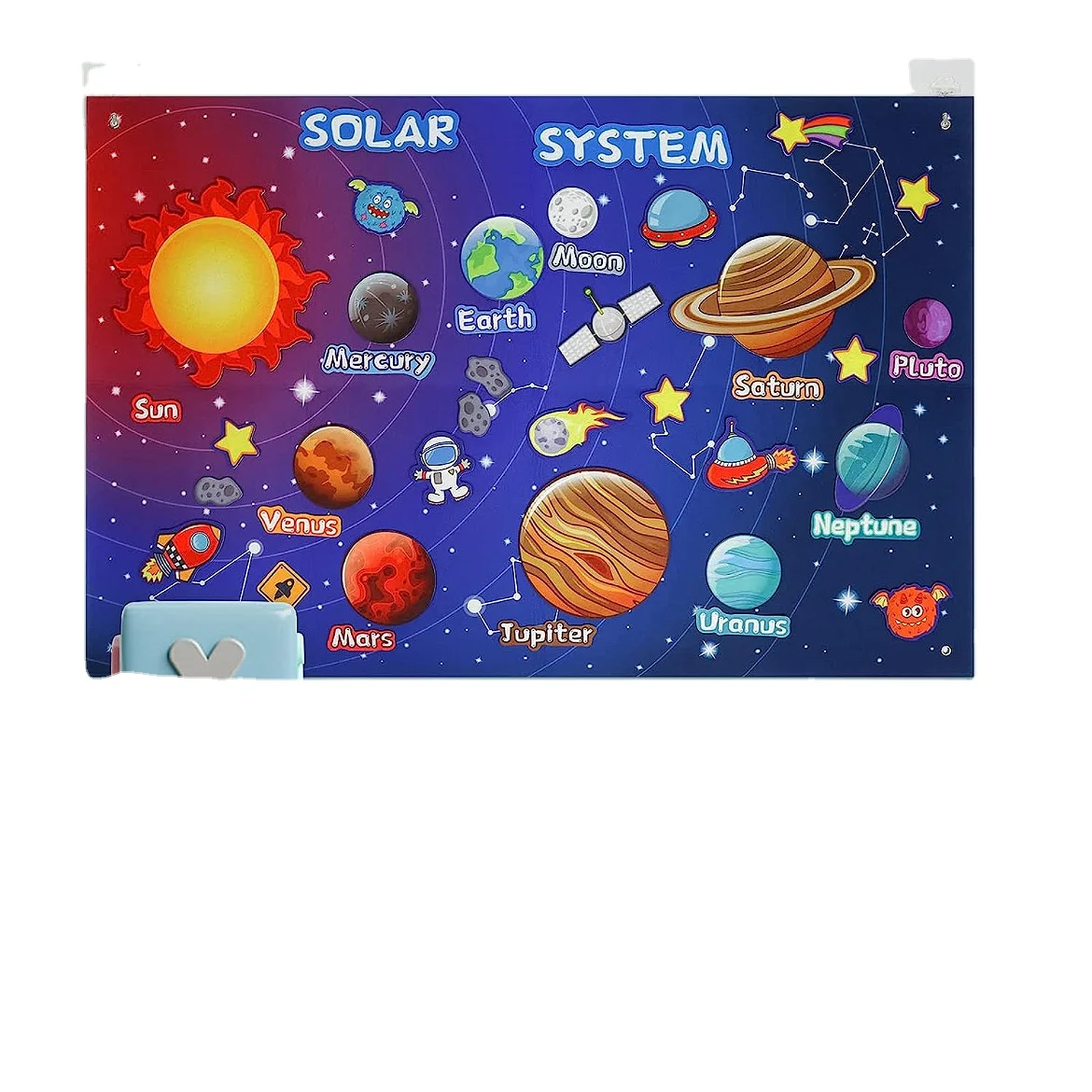 Felt Story Board Set Solar System Universe, Interactive Play Kit Astronauts, Planets Reusable Wall Hanging Gift for Boys & Girls