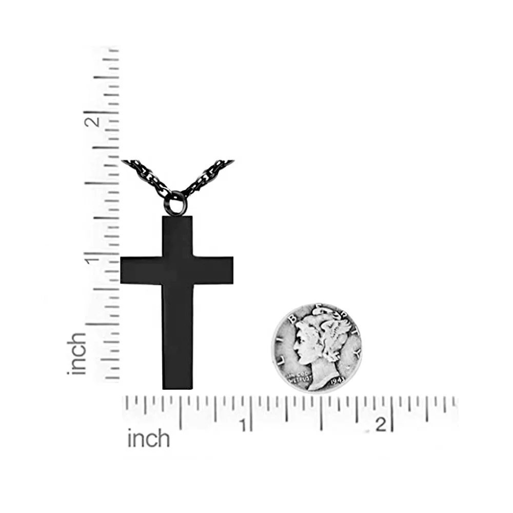 Mini Stainless Steel Pet Urn Pendant Cross Crossed Design Necklace for Ashes Memorial Funerary Supplies Pet Hair & Bone Souvenir