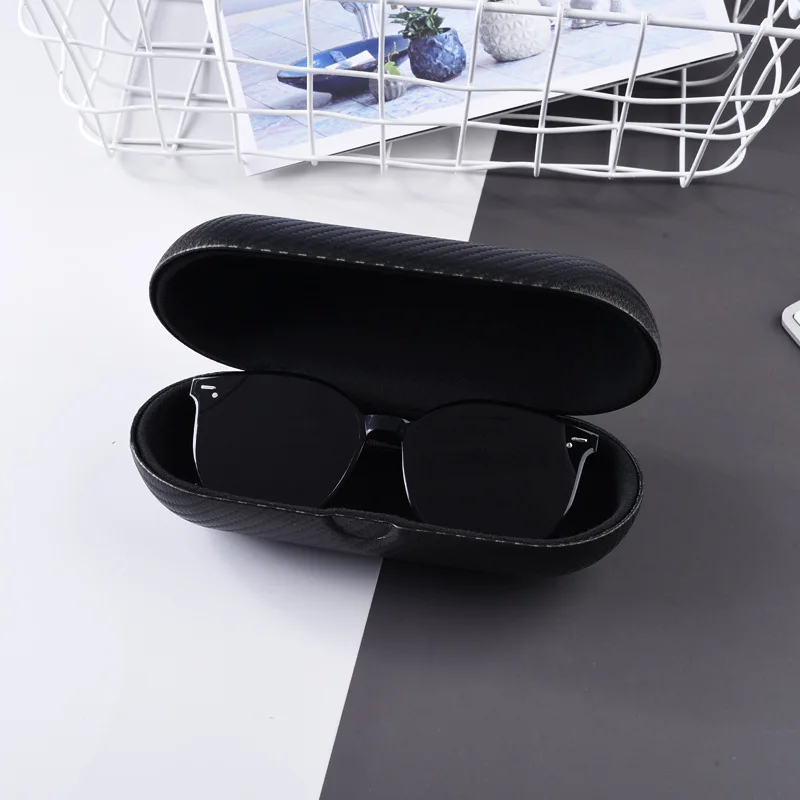 Thickened Carbon Fiber Leather Glasses Case Optical Myopia Glasses Case Sunglasses Case Sun Glasses Box customization