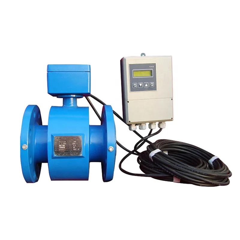 China 4-20mA cheap liquid magnetic digital sewage portable flow meter