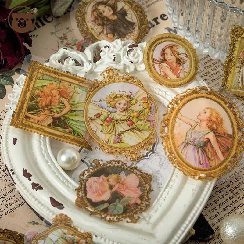 30pcs/pack Retro Personages Photo PET Stickers Decals Ephemera Vintage Planner Stickers DIY Handmade Decorative Scrapbooking