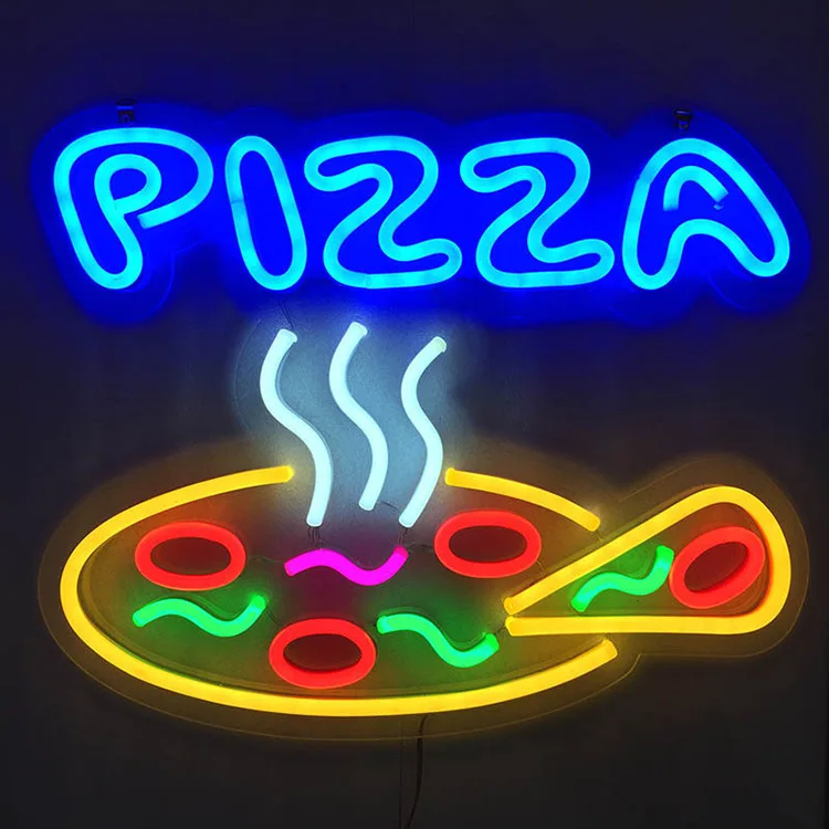 Led PIZZA Sign Night Light Neon PIZZA Shaped LED neon Light