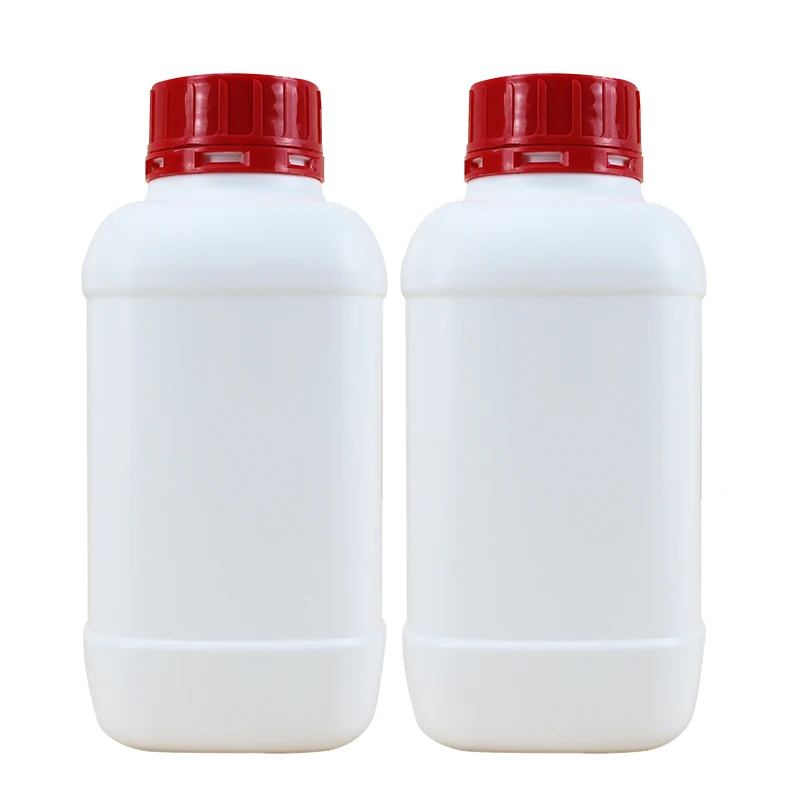 HDPE 2000ml square with lid wide mouth seal chemical plastic packaging bottle Powder particle seal plastic bottle