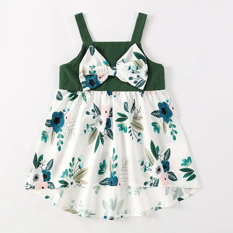 Mommy And Me Outfits Children Knitted Causal Women Green Adults Baby Girls Infants Toddlers Family Matching Clothing for Summer