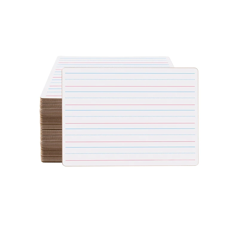Factory Wholesale Custom Whiteboard Bulletin Boards 9x12 Double Sided Red Blue Ruled Lapboards Classroom Dry Message Board