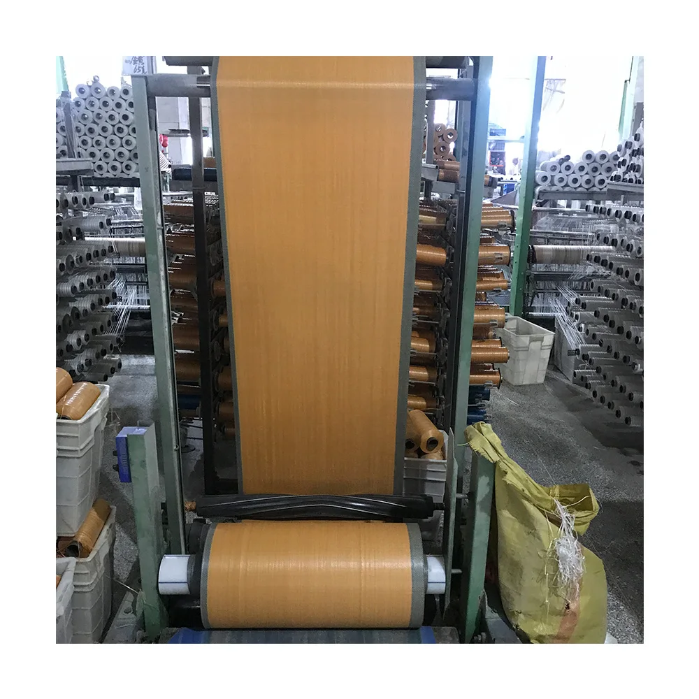 Полипропиленовый тканый мешок pp, поставщик тканевых сумок, рулон ткани желтого цвета