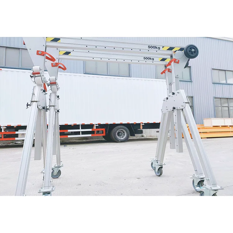 1 Ton 2 Ton 3 Ton Aluminium Light Duty Lifting Adjustable Portable Gantry Crane