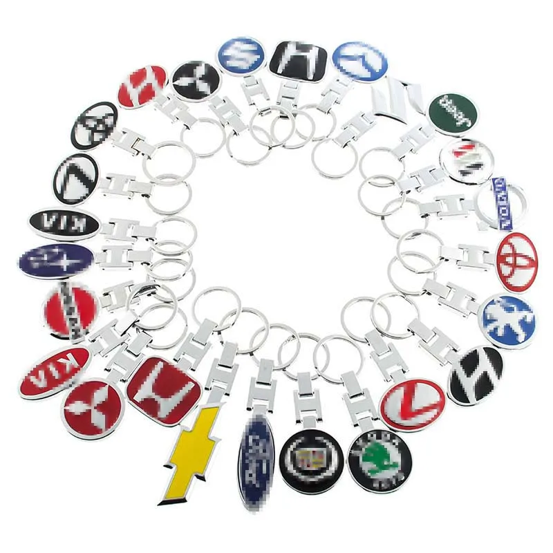 Custom High Quality Metal Key Chain Zinc Alloy Brands Pendant Key Ring  Promotional Gift  Various Branded Car KeyChain