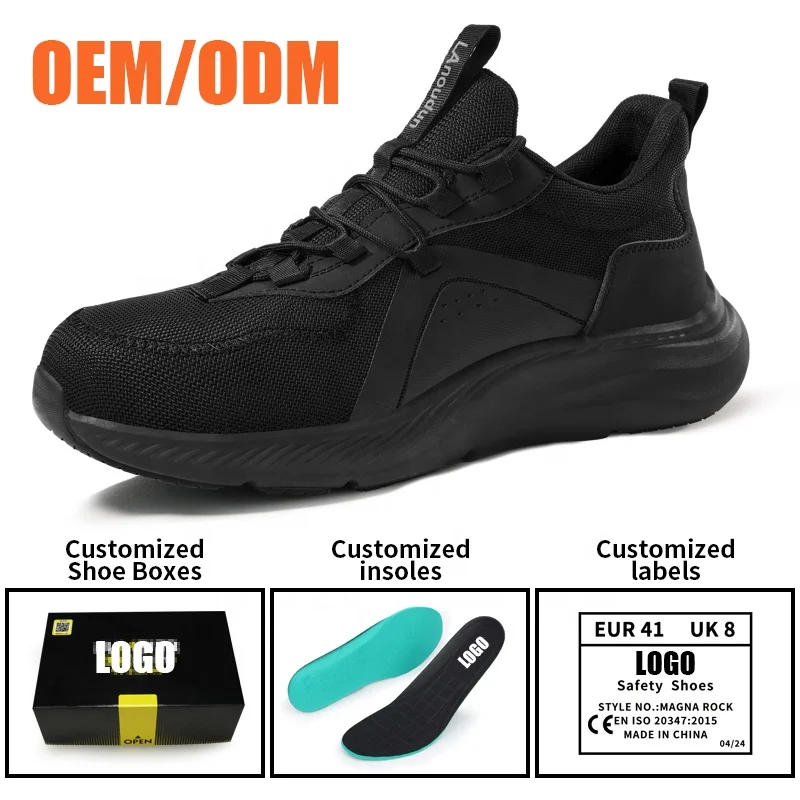 LAnoudun Sports series simple fashion safety shoes Steel wire fabric durable safety shoes
