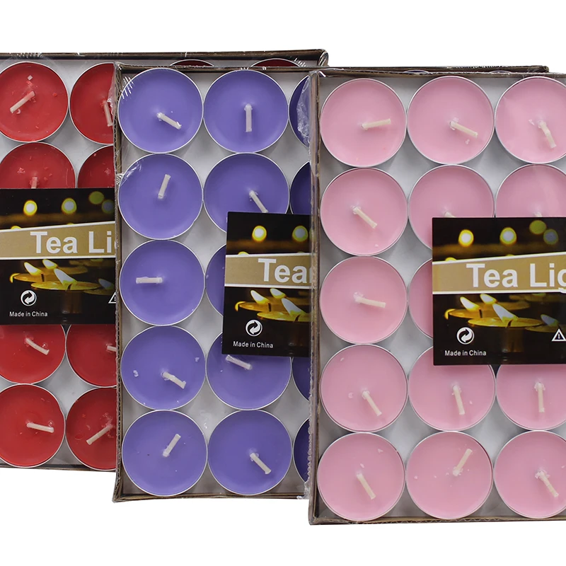 Portable Hot-sale Various Scents Paraffin Wax Tea Light Candle for Date Meditation Aromatherapy Festivals Boil Tea