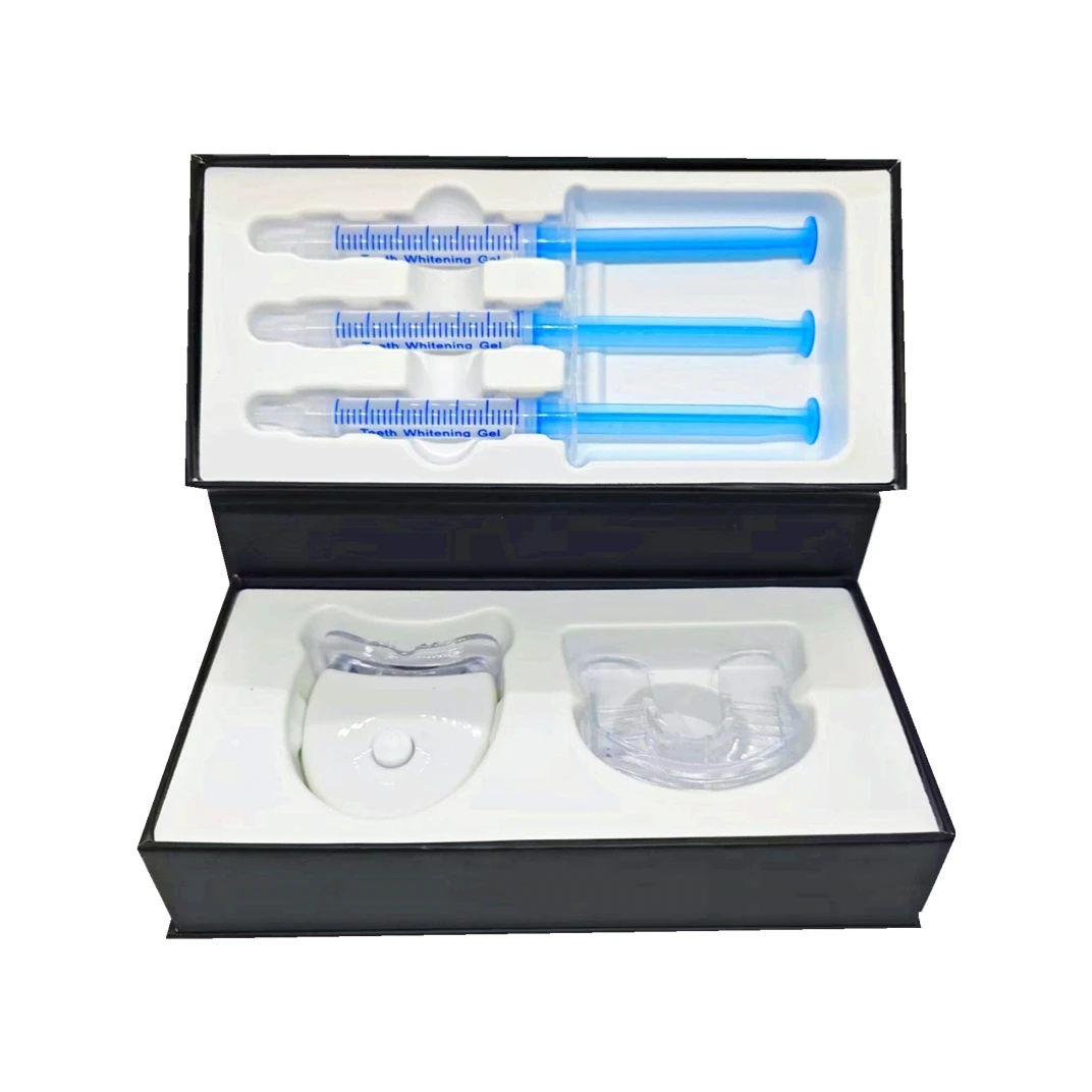 teeth whitening led kit private label non peroxide set teeth whitening kit with led light and gels