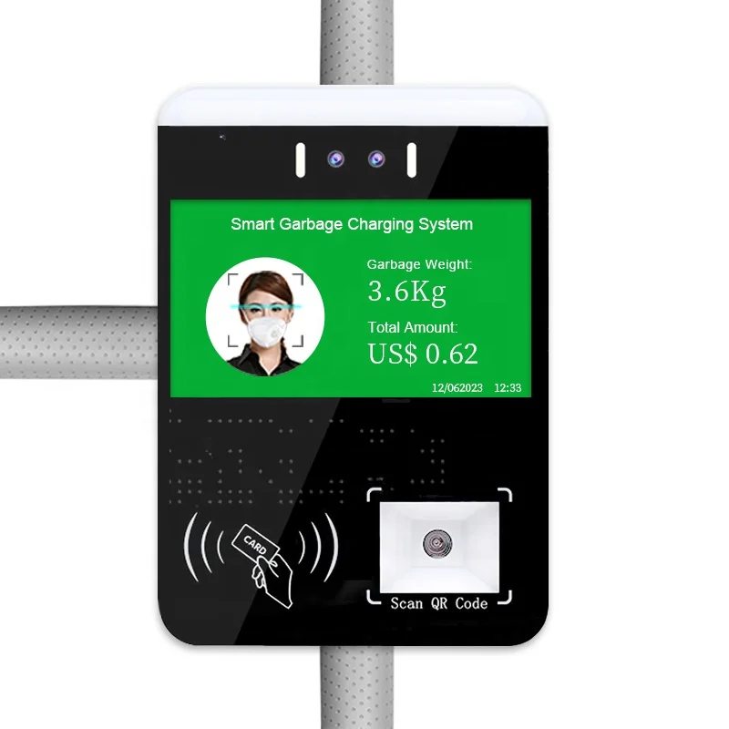Android-терминал для оплаты лица, система зарядки мусора, поддержка 4G, считыватель кодов QR NFC