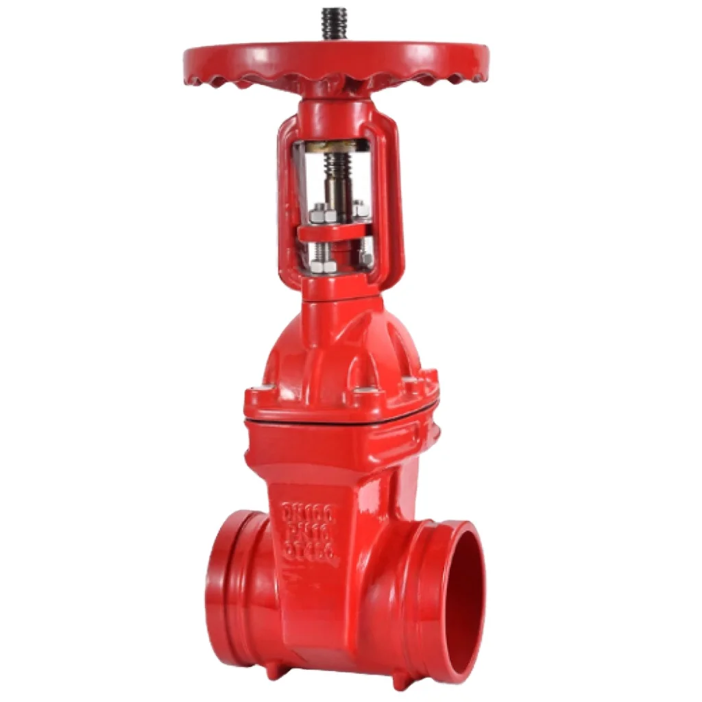 high quality factory manufacture Z81X-16Q  grooved flanged ductile iron rising stem gate valve