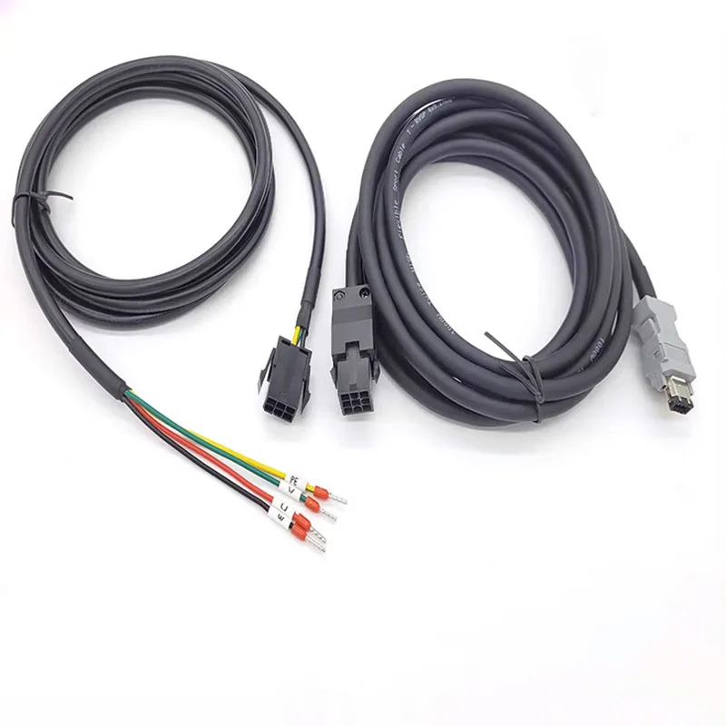 For Huichuan SV660 Absolute servomotor encoder wire P120 high flexibility power wire M100 with lock B100 S6-L-B100-3.0-T