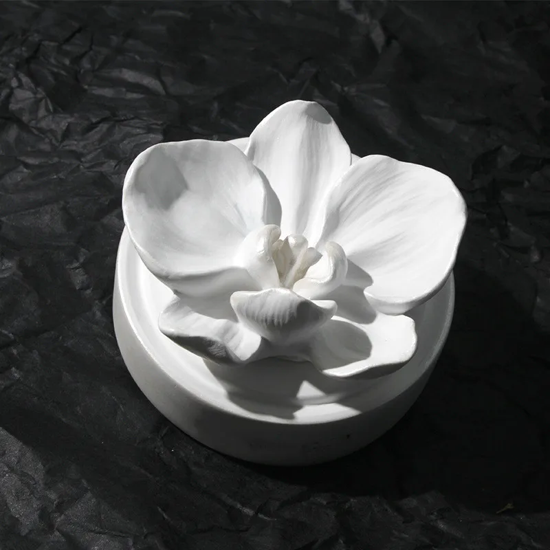 Huaming New Creative Phalaenopsis Gypsum Car Diffuser Scented Stone Home Decoration Bedroom Car aroma Air Freshener Fragrance