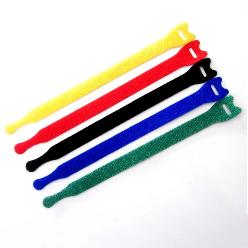 T-Shaped 50-Pack Cable Ties - Cat-Shaped Self-Adhesive Cable Organizers, Velcroes Wire Management Solutions for Tidy Storage