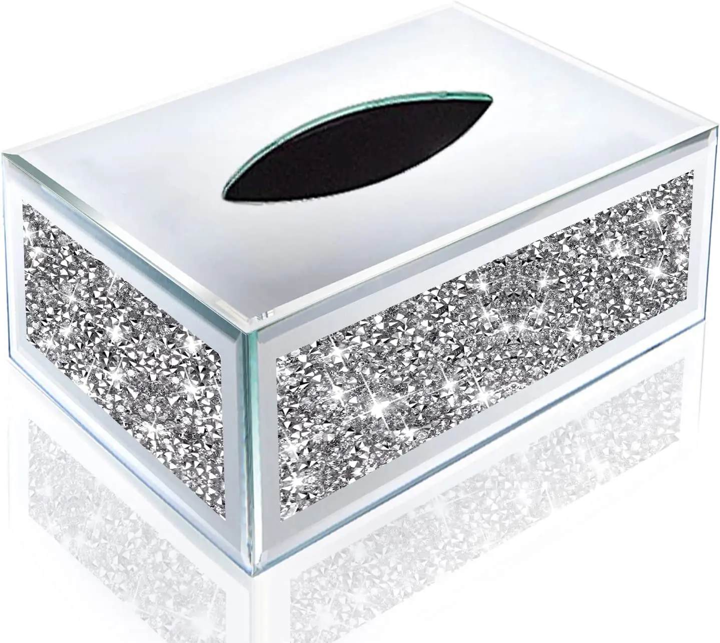 2023 Silver Tissue Box Cover Luxury diamond Tissue Holders for Bathrooms Dresser Vanity Box Gold for Home Living Room Bathroom