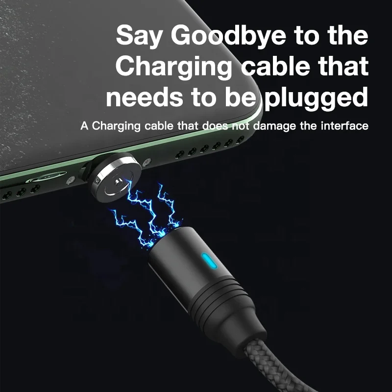 High Ranking Own Brand MOXOM 2.4A Android Magnetic USB Cable 100cm Micro USB Type C Magnetic USB Cable