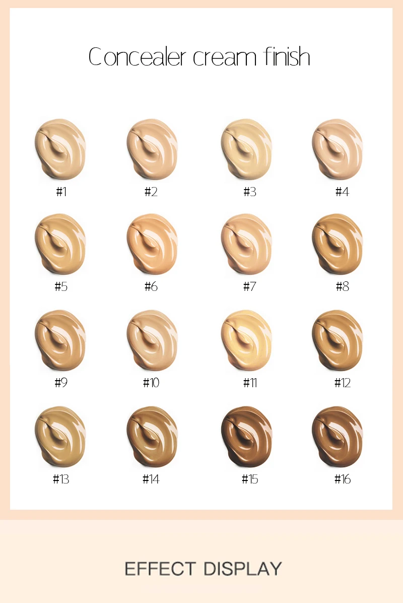 
no logo 16 Colors Makeup Private Label Liquid Foundation Full Coverage Foundation wholesales 