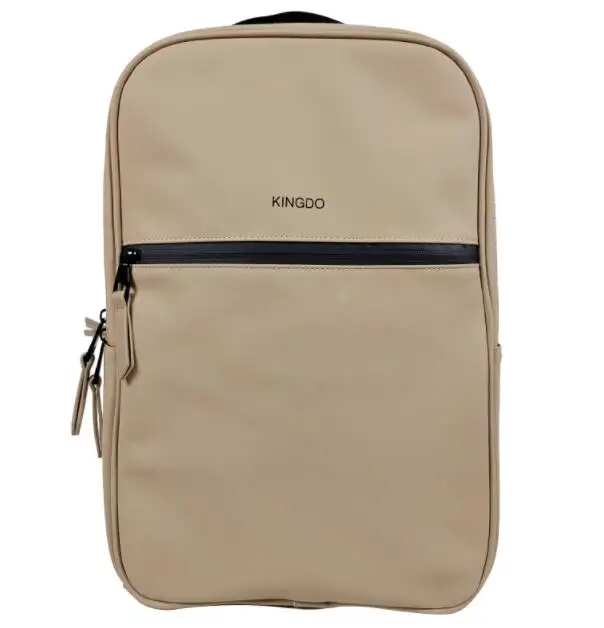 Free Sample Unisex PU Leather Travel Backpack with Waterproof Cover Closure Business College School Designer Laptop Day Pack Bag