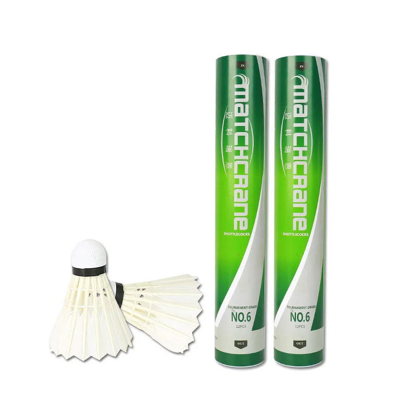 12Pcs/lot  Badminton Goose Feather Shuttlecock  Durable Badminton Ball for Training Exercise tournament competition