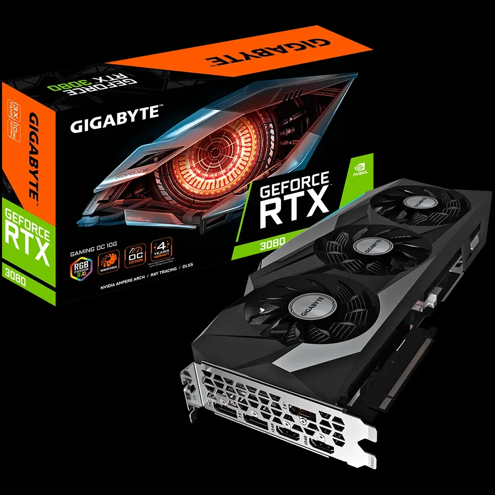 Durable High Quality RTX 3080 China Graphic Card GIGABYTE Geforce RTX 3080 GAMING OC 10G 1800MHz GDDR6X 320-bit