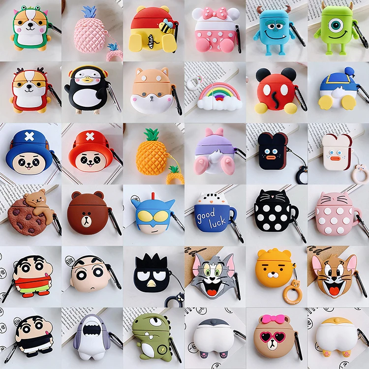Amazon Hot Sale Style Many Choices For AirPods Case 3D Fashion Design Earphone Cases For Airpod 1 2 Protect Cover Accessories