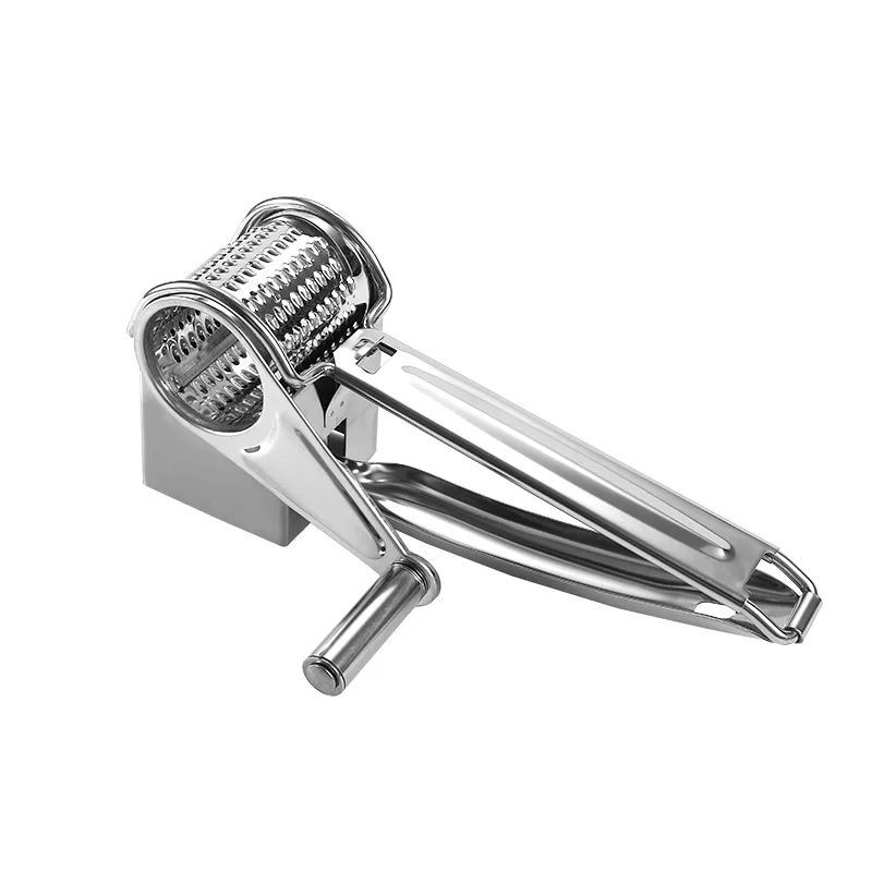 Top Seller 3 Drum Blades Manual Speed Round Food Slicer Rotary Cheese Grater Cheese Cutter Slicer Shredder