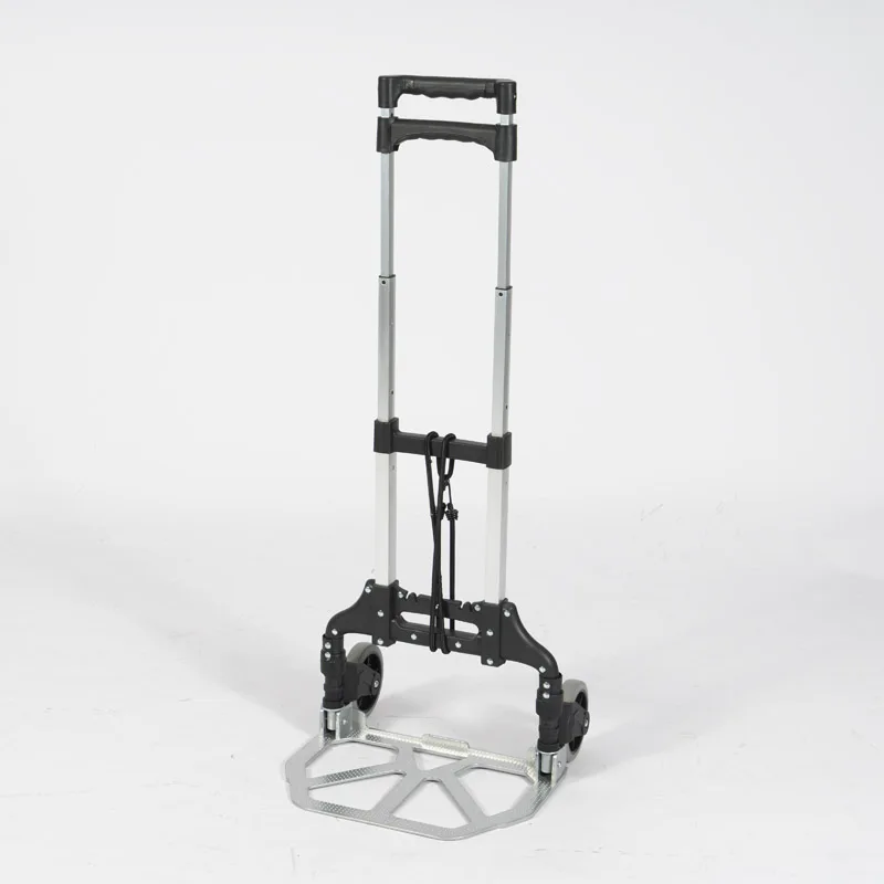 Manufacturer 6 Wheel Climbing Stairs Metal Portable Luggage Aluminum Folding Shopping Trolley