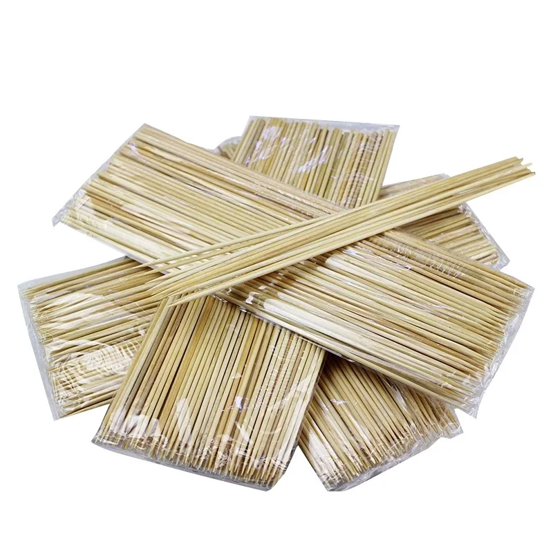 Custom Bamboo Skewer,Disposable Barbecue Sticks 12-75 cm,Wooden Skewers BBQ Tools,Marshmallow Roasting Stick