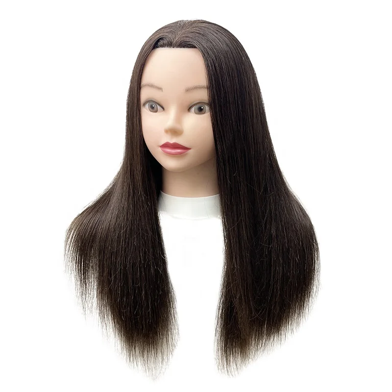 New style 100 human hair beauty hairdressing training heads hair dummy doll head for training practice mannequin head