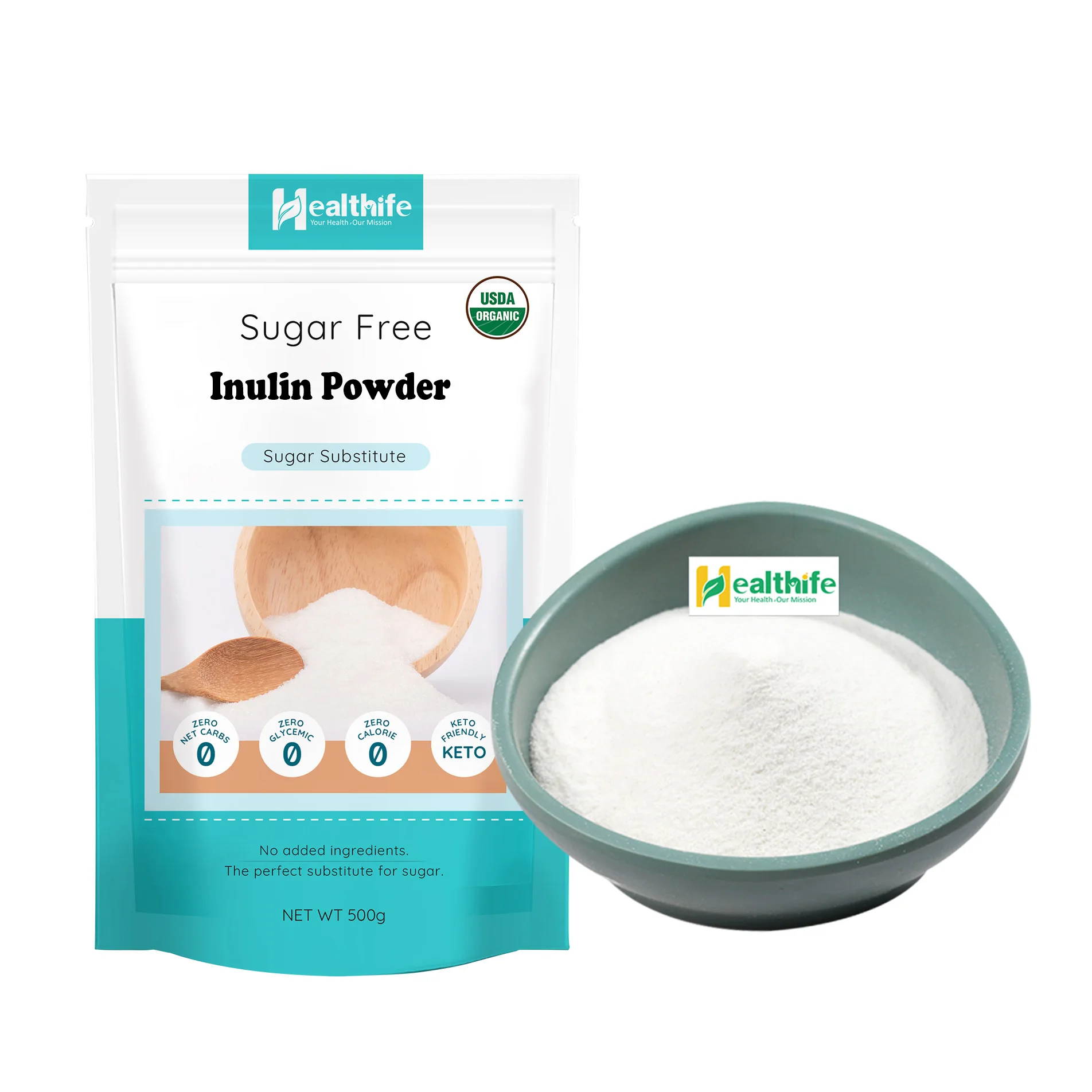 Prebiotic Fiber Sweetener Chicory Root Extract 90% Organic Inulin Powder