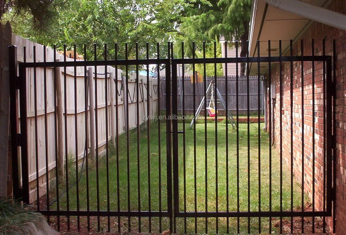 Стальные садовые ворота с порошковым покрытием