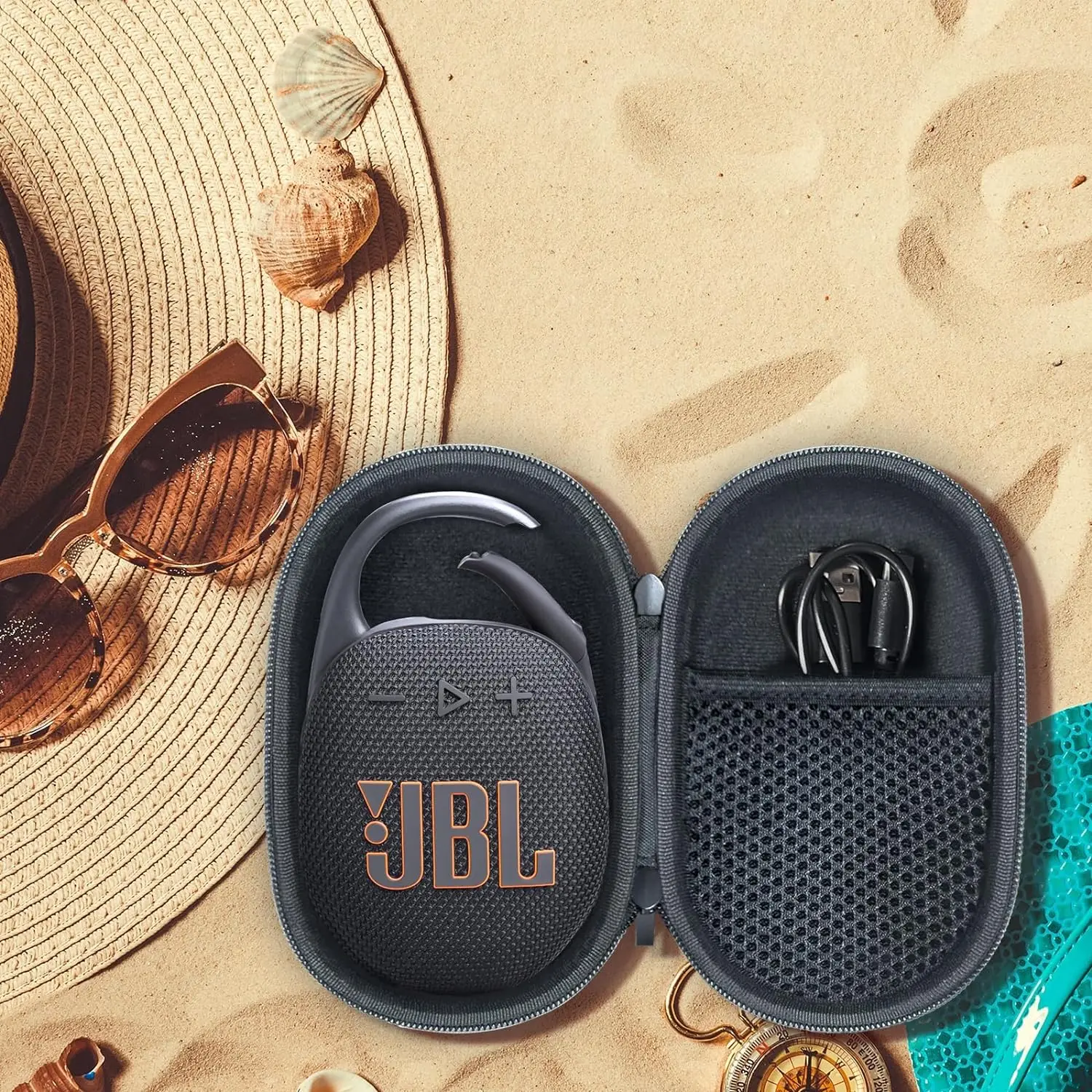 Небольшой портативный чехол для JBL клип 5 настраиваемый дорожная сумка Противоударный Водонепроницаемый Жесткий Eva идеально подходит многофункциональный